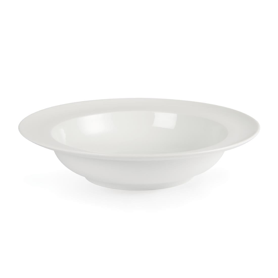 Olympia Whiteware Wide Rim Bowl - 710ml 25oz 228x228x73mm (Box 4)