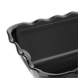 Olympia Kristallon Medium Salad Crock Black SAN - 2Ltr 260x175x85mm