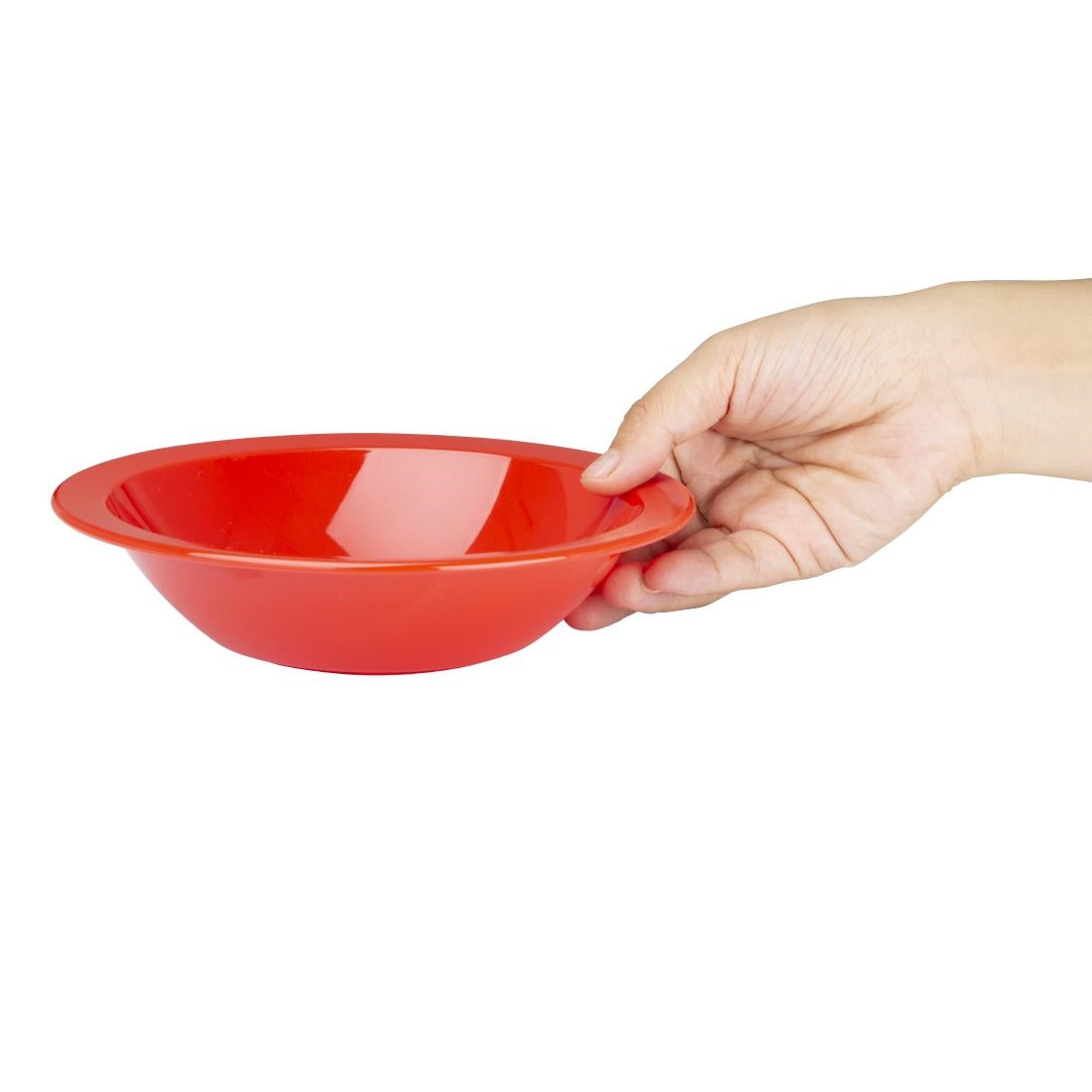 Olympia Kristallon Polycarbonate Bowl Red - 400ml 14oz 6 3/4" (Box 12)