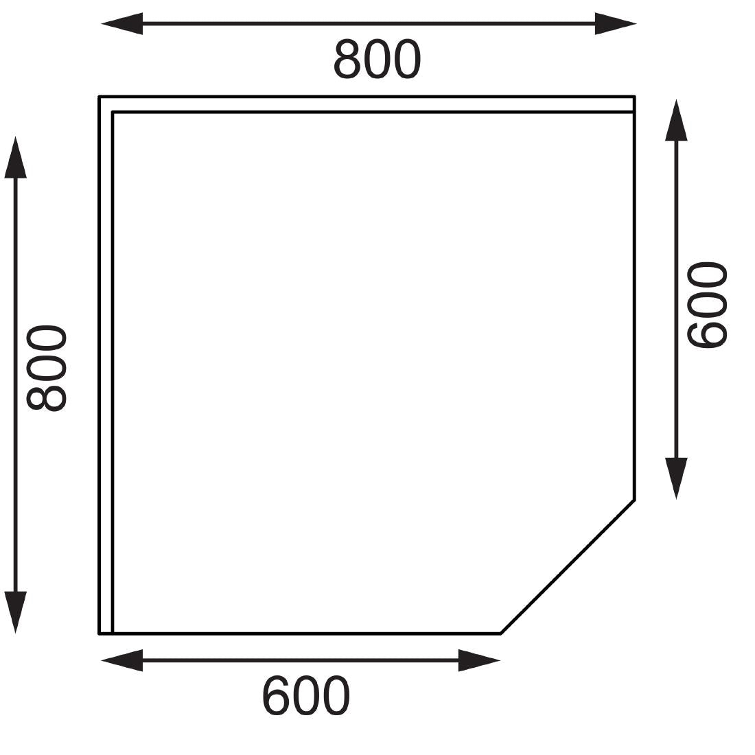 Vogue Corner Unit St/St - 960x800x600mm 37 3/4 x31 1/2 x23 1/2"