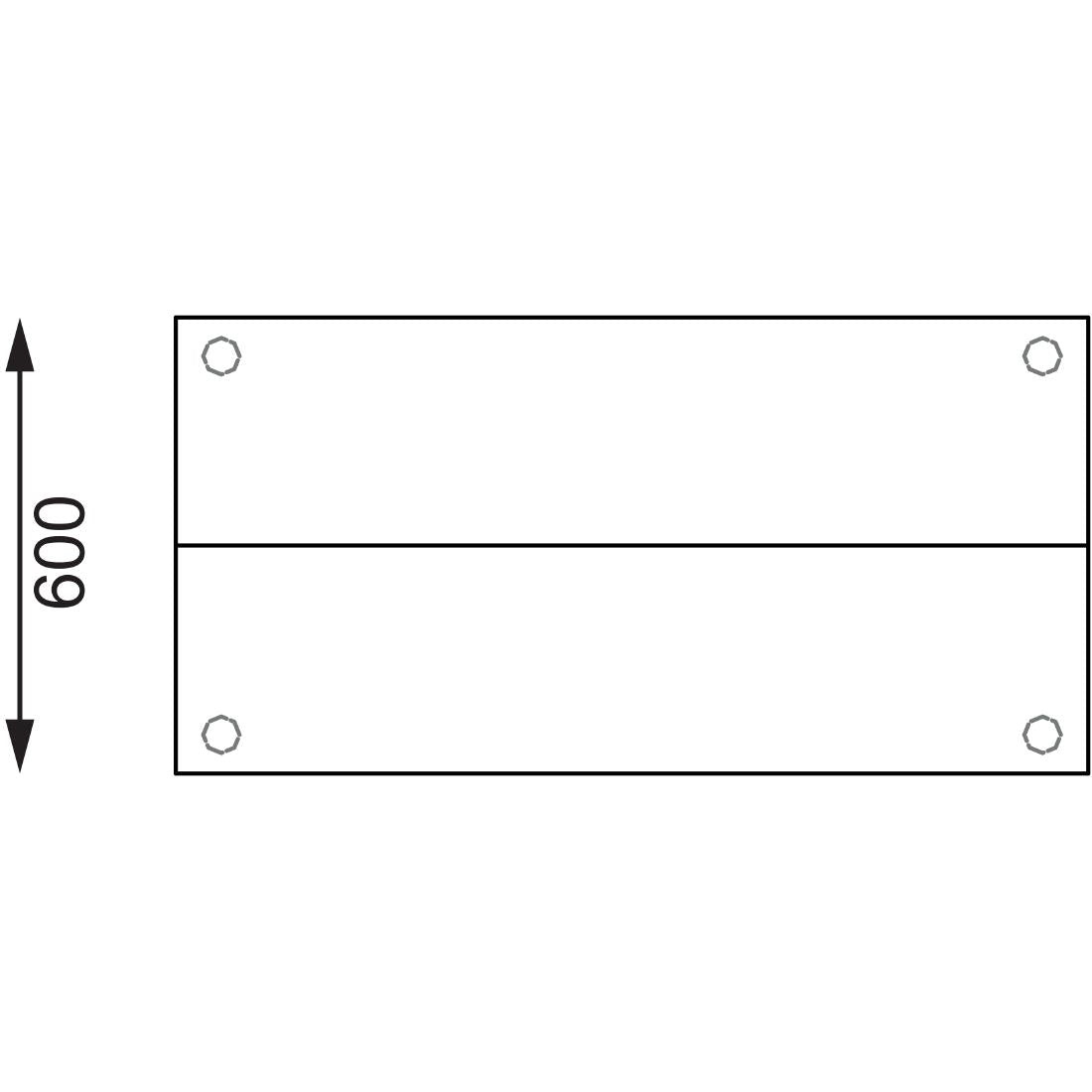 Vogue Prep Station St/St - 1200x600x1500mm 47 1/4 x23 1/2 x59"