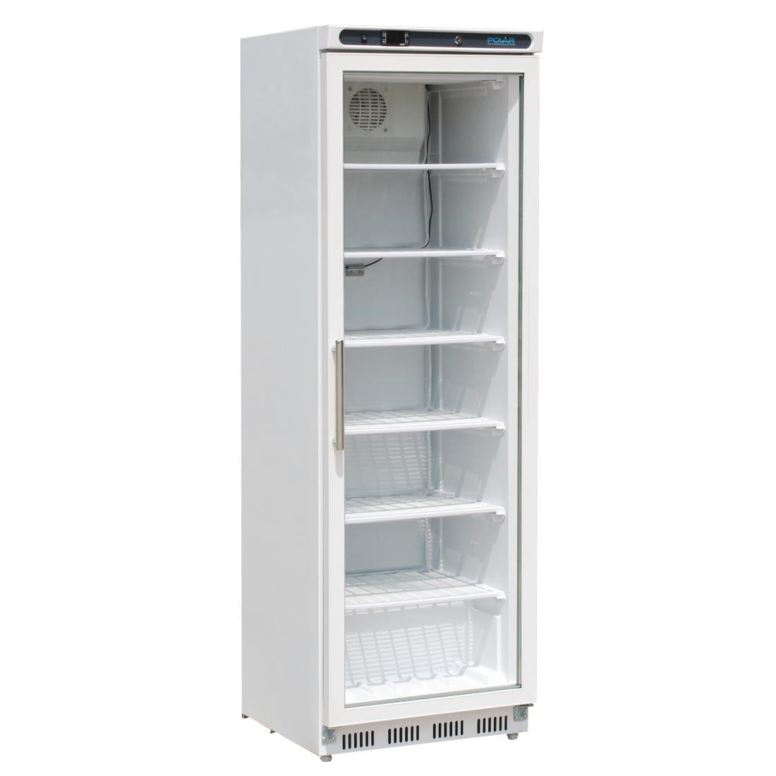 Polar G-Series Glass Door Display Freezer White 365Ltr