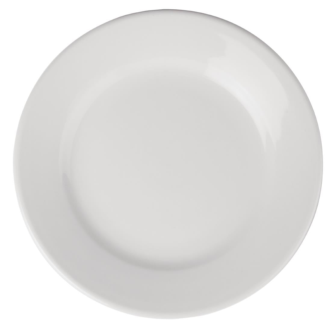 EDLP - Olympia Athena Wide Rimmed Plate - 203mm 8" (Box 12)