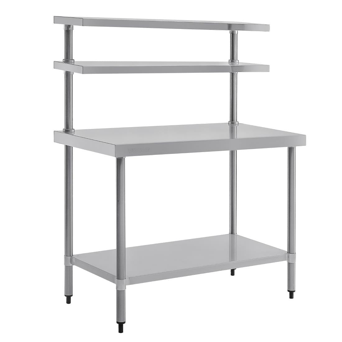 Vogue Table with Gantry Shelf St/St - 1500x1200x600mm 59x46 1/4x23 1/2"