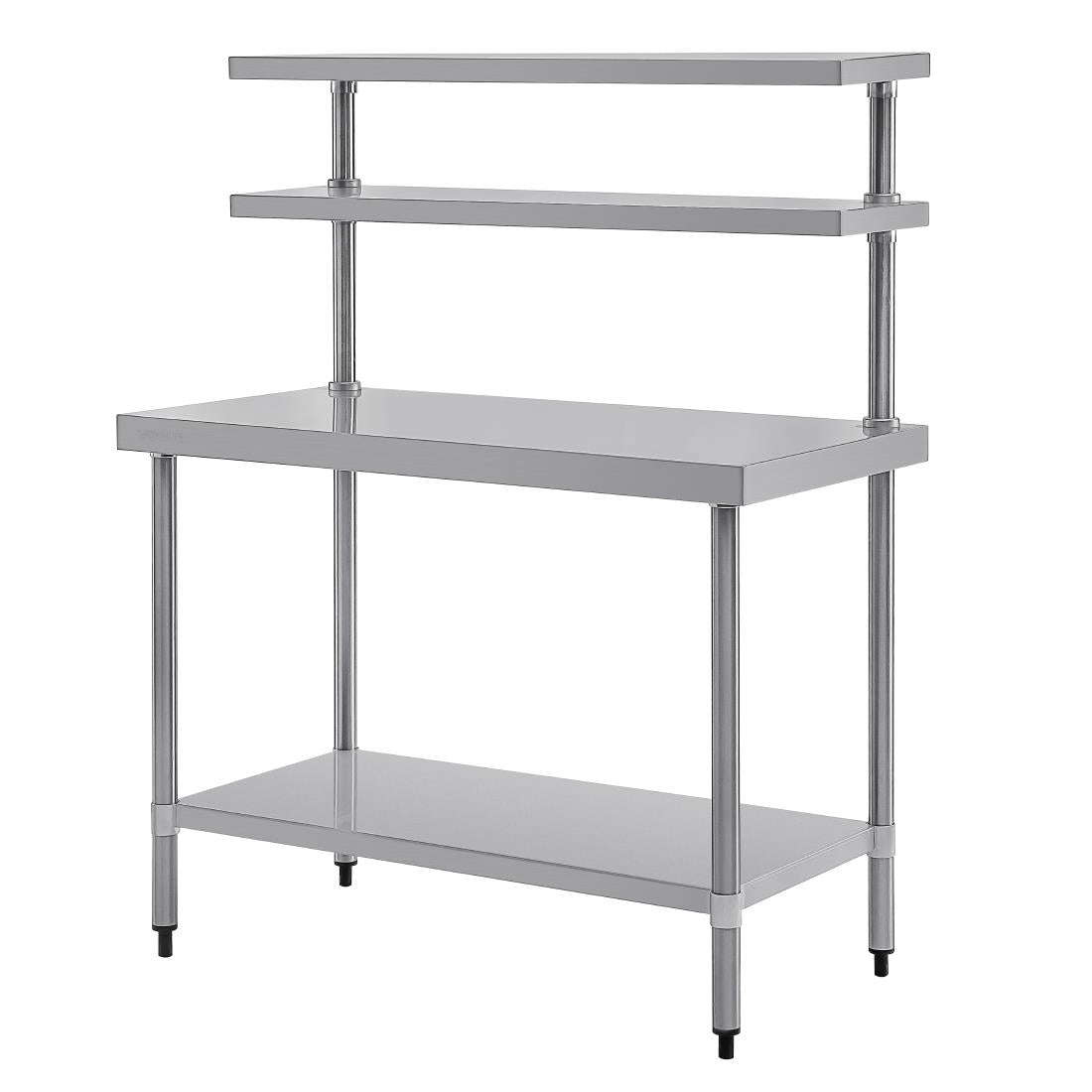 Vogue Table with Gantry Shelf St/St - 1500x1200x600mm 59x46 1/4x23 1/2"