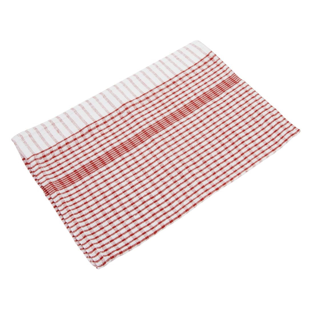 Vogue Wonderdry Tea Towels Red - 760x510mm 30x20" (Pack 10)