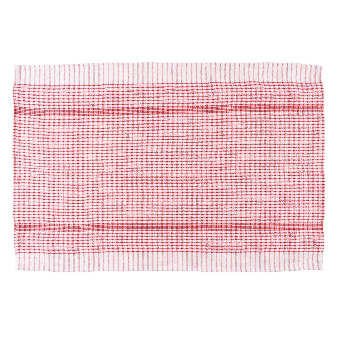 Vogue Wonderdry Tea Towels Red - 760x510mm 30x20" (Pack 10)