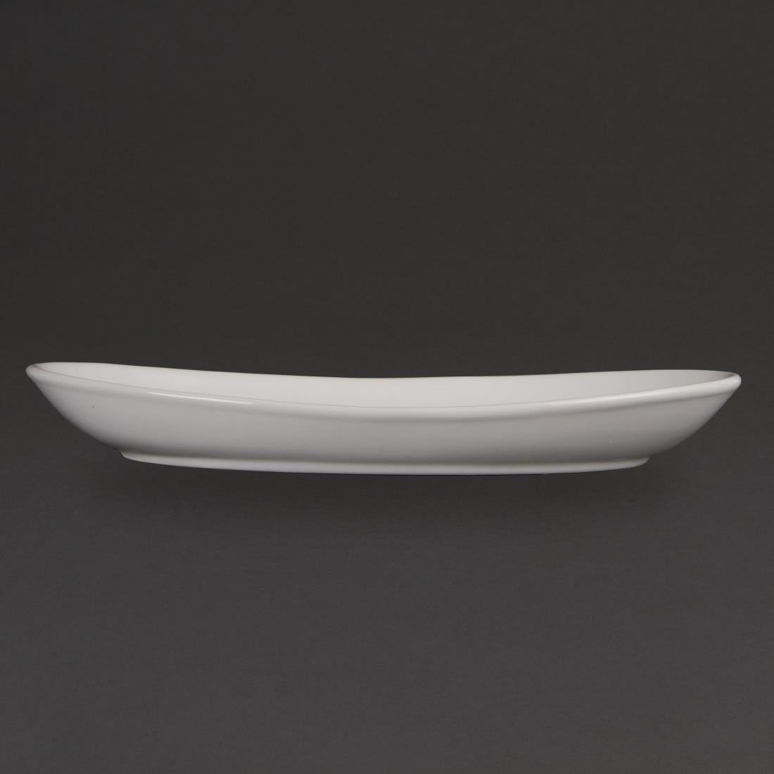 Olympia Whiteware French Deep Oval Plate White - 304mm 12" (Box 4)