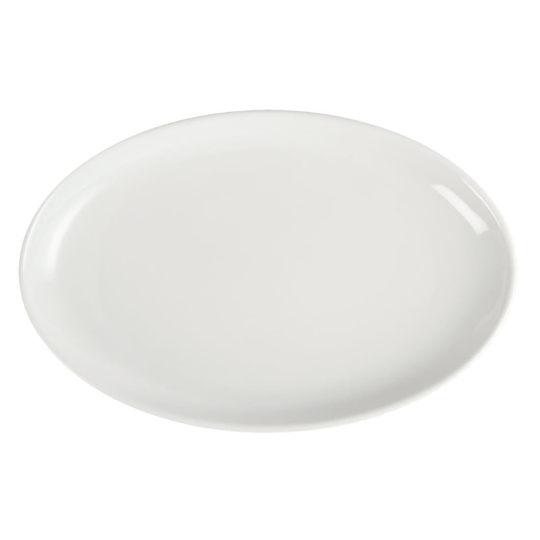 Olympia Whiteware French Deep Oval Plate White - 304mm 12" (Box 4)