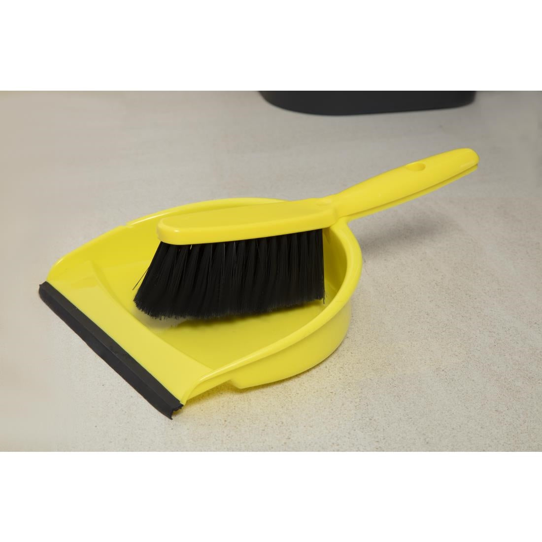 Jantex Soft Dustpan & Brush Set -Yellow