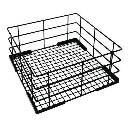 Vogue Wire High Sided Glass Basket - 180x500x500mm 7x19 1/2x19 1/2"