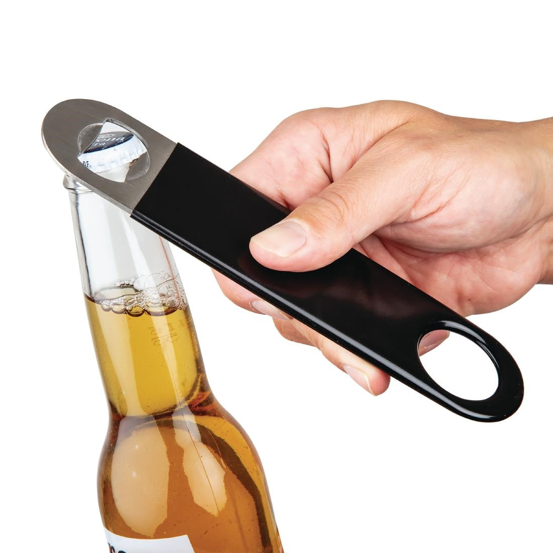 Bottle Opener Black PVC Grip