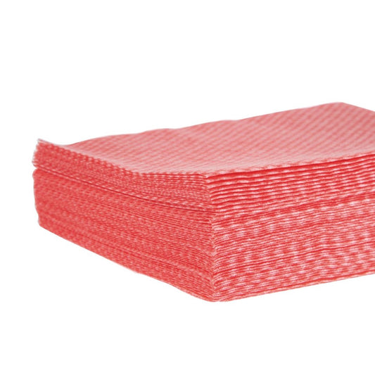 Jantex All purpose Non-Woven Cloths Red (Pack 50)
