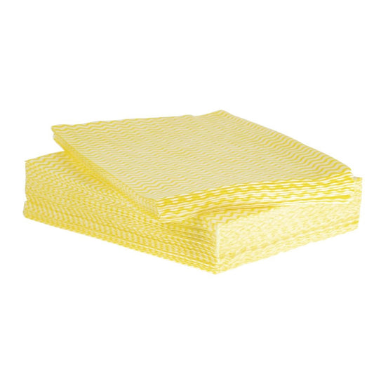 Jantex All purpose Non-Woven Cloths Yellow (Pack 50)