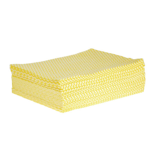 Jantex All purpose Non-Woven Cloths Yellow (Pack 50)