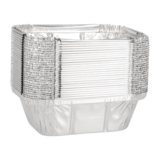 Fiesta Recyclable Rectangular Foil Container - 260ml 126x100mm (Pack 1000)