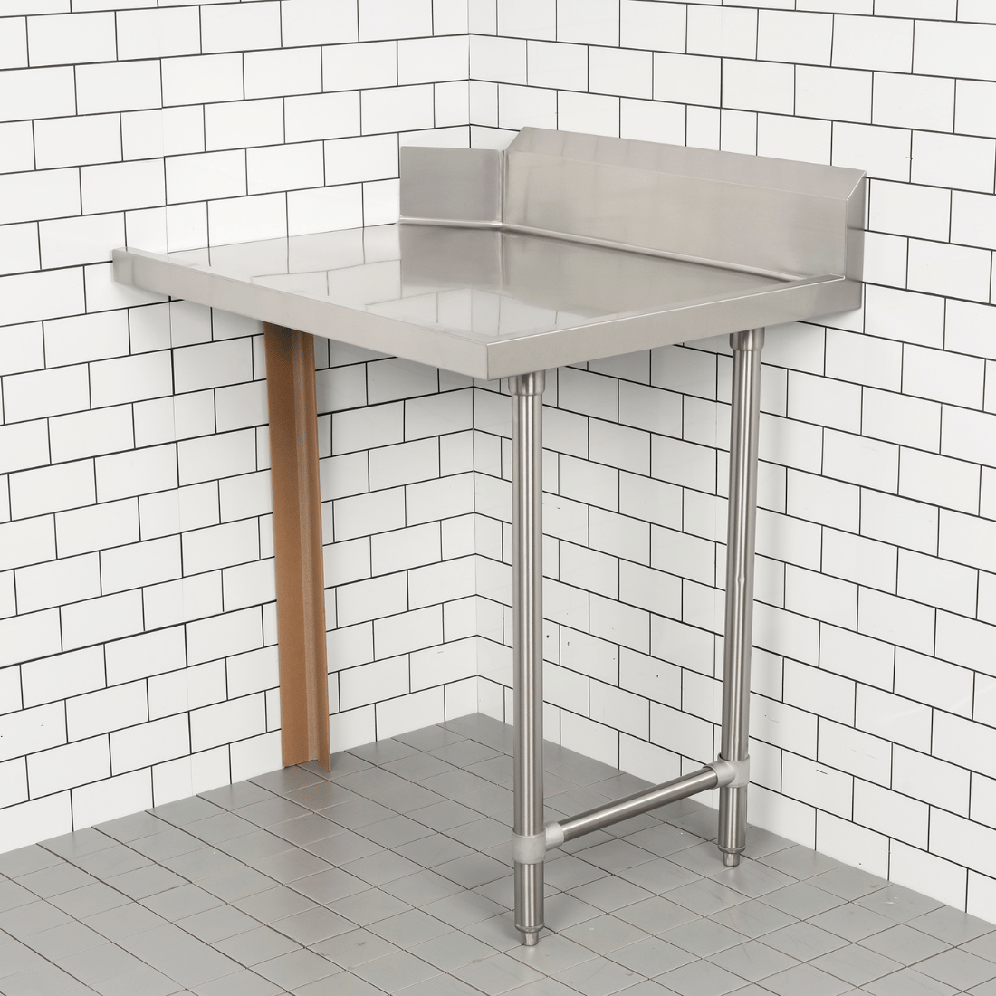 Splashback Table Modular System Clean Dish Table with Splashback CDT-600L – Newhand ...