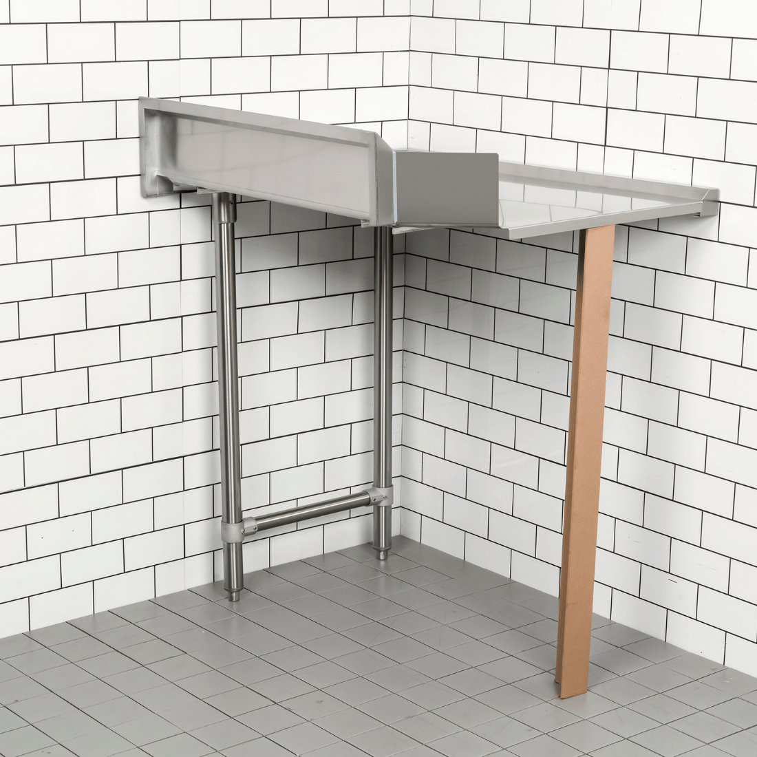 Splashback Table Modular System Clean Dish Table with Splashback CDT-600L – Newhand ...