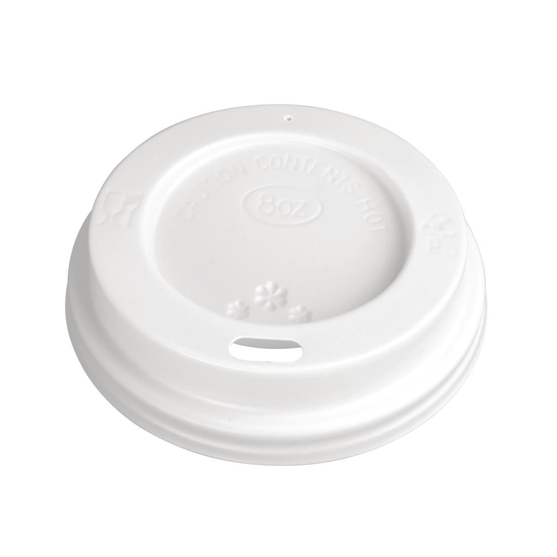 Fiesta Recyclable Lid for Hot Cups White - 8oz (Box 1000)