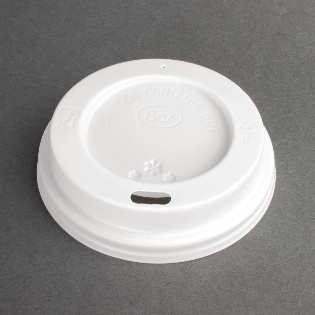 Fiesta Recyclable Lid for Hot Cups White - 8oz (Box 1000)