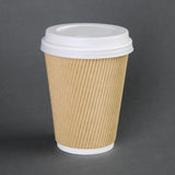 Fiesta Recyclable Lid for Hot Cups White - 8oz (Box 1000)