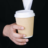 Fiesta Recyclable Lid for Hot Cups White - 8oz (Box 1000)