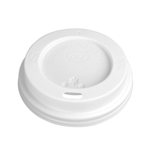 Fiesta Recyclable Lid for Hot Cups White - 8oz (Sleeve 50)