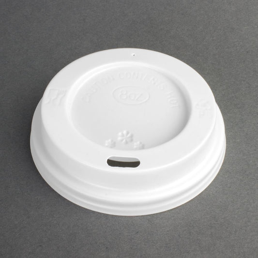 Fiesta Recyclable Lid for Hot Cups White - 8oz (Sleeve 50)