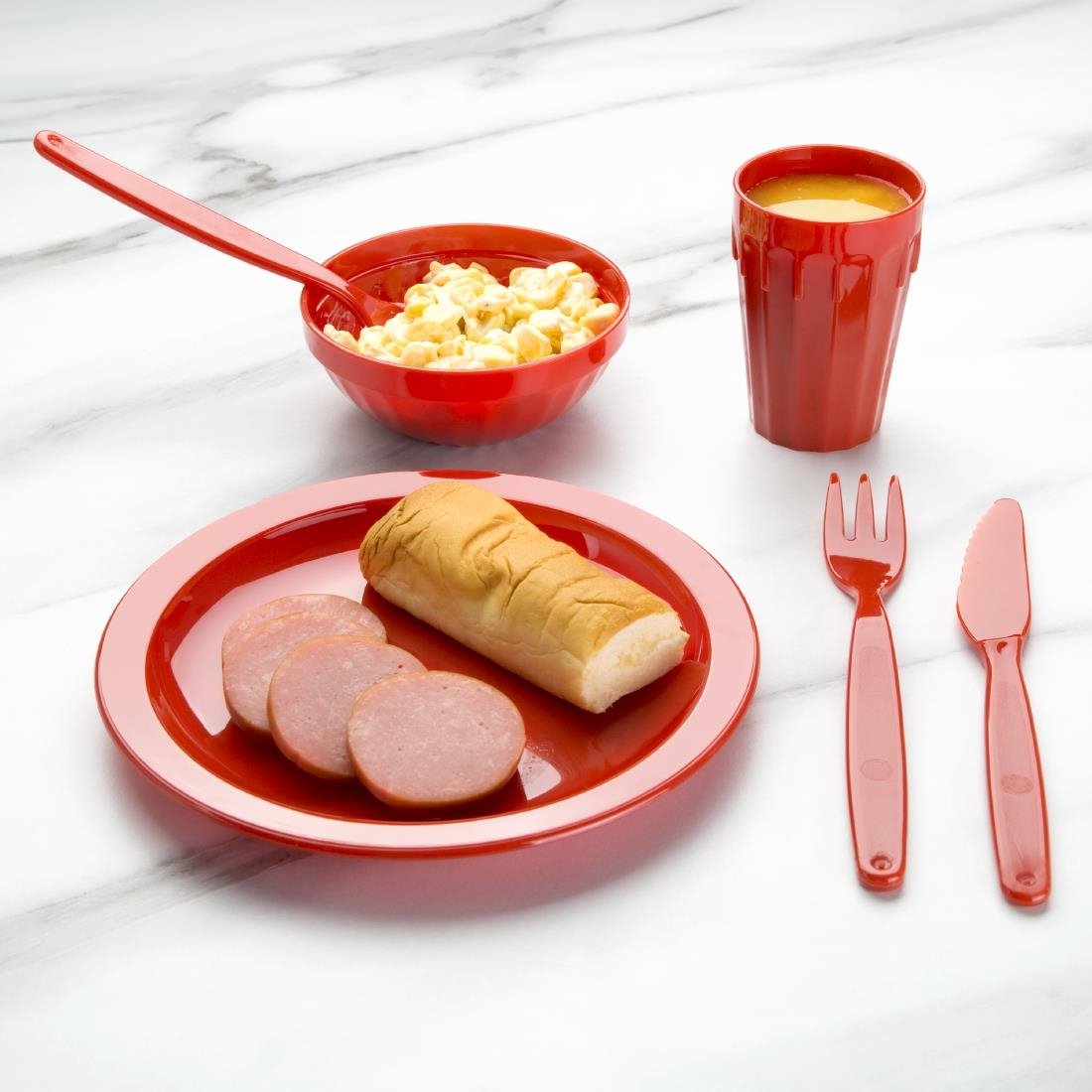 Olympia Kristallon Polycarbonate Fork Red - 170mm (Pack 12)