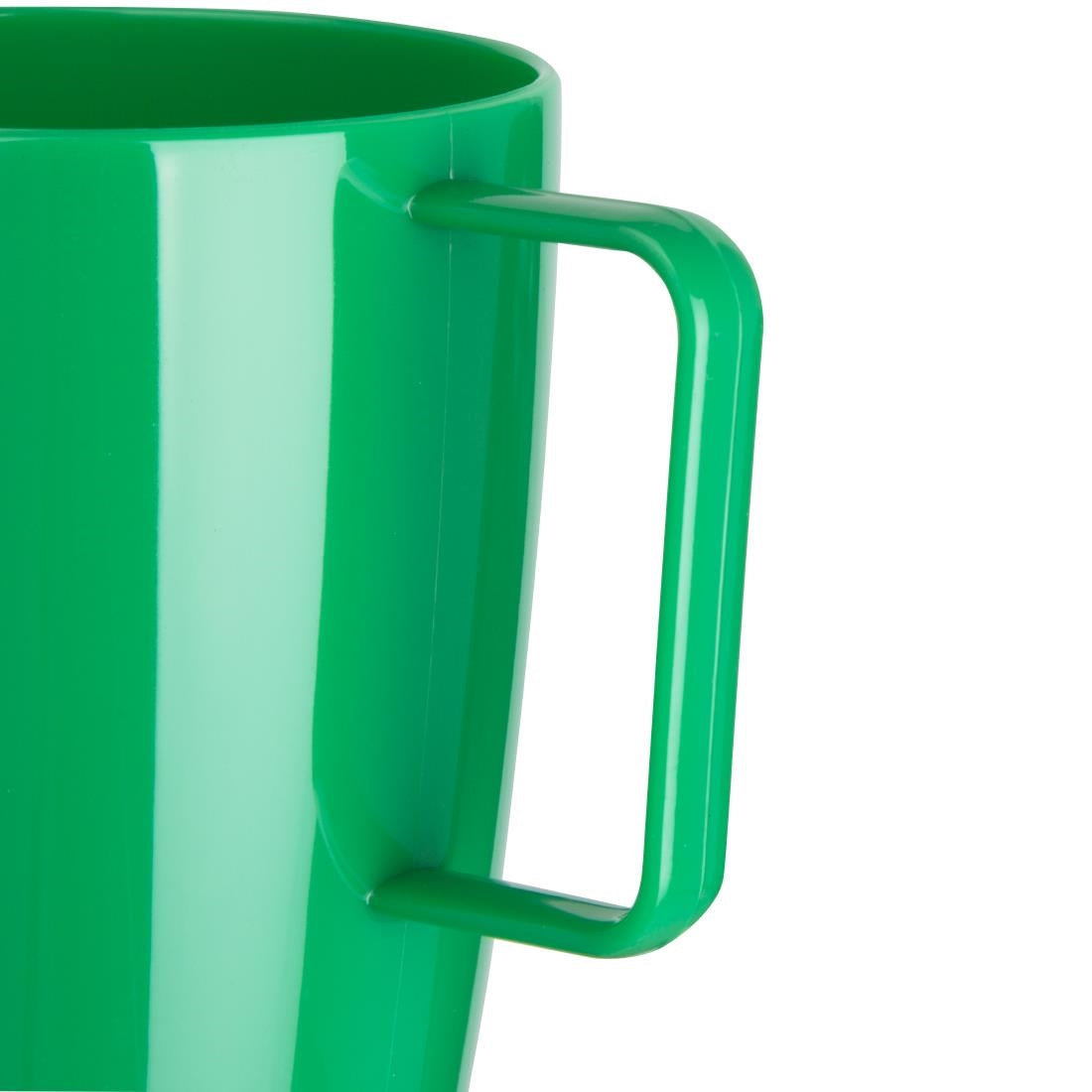 Olympia Kristallon Polycarbonate Handled Beaker Green - 284ml 10oz (Box 12)