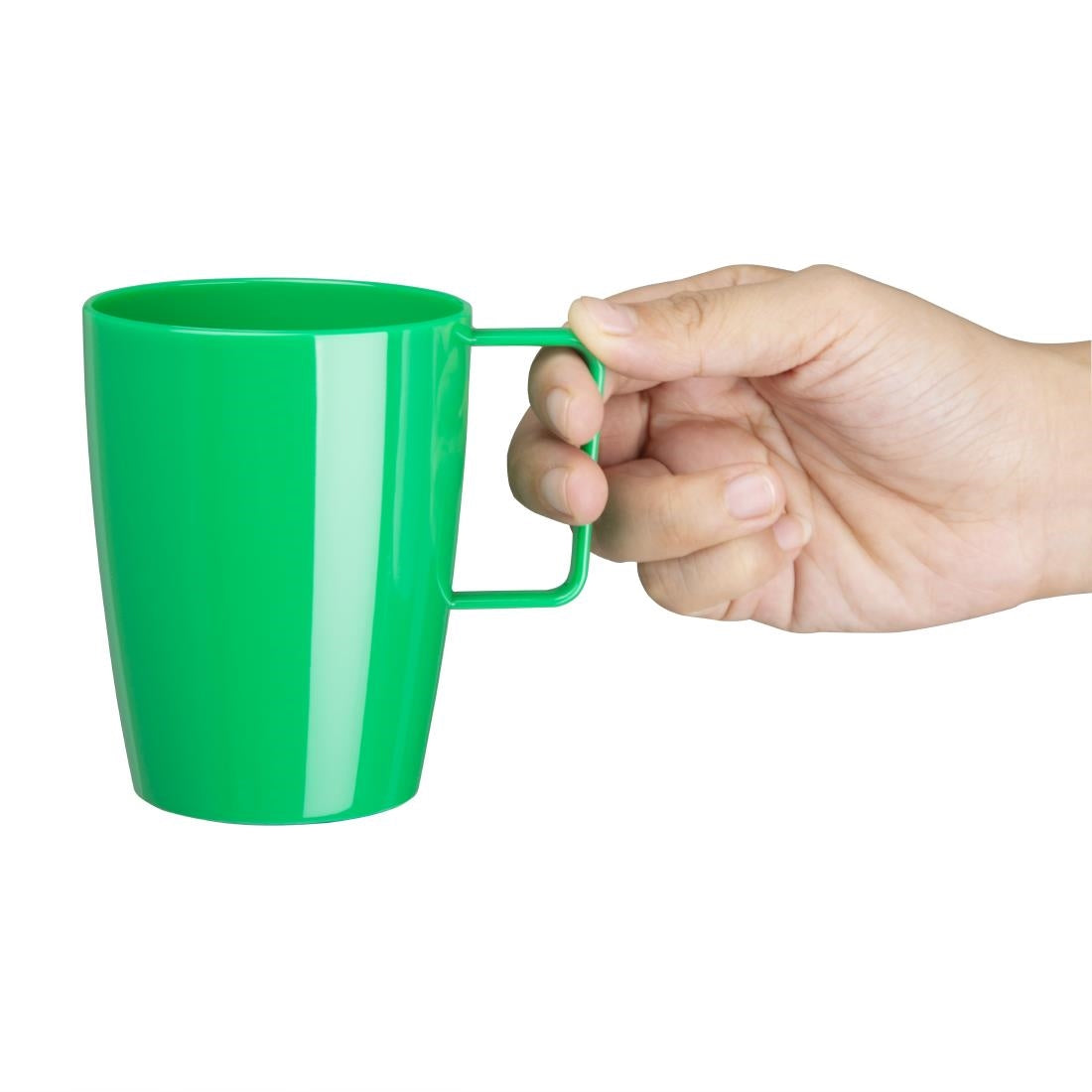 Olympia Kristallon Polycarbonate Handled Beaker Green - 284ml 10oz (Box 12)