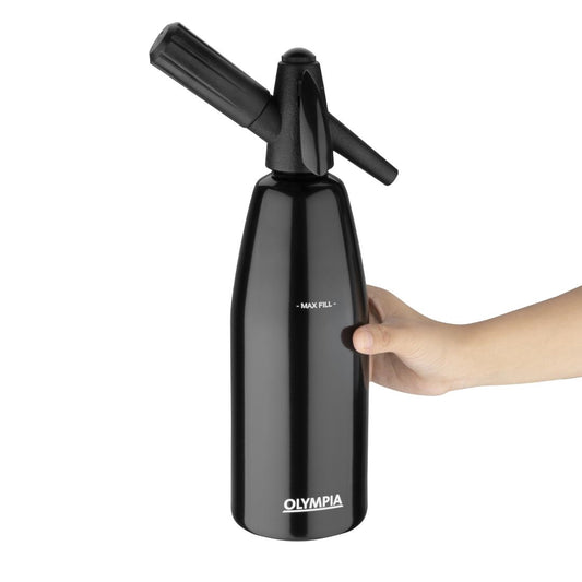 Olympia Soda Siphon Black - 1Ltr