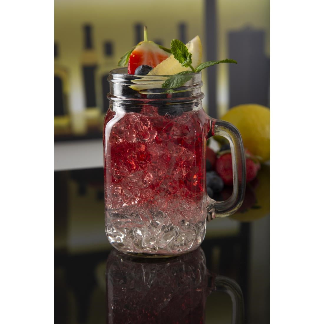 Olympia Handled Drinking Jar - 470ml (Pack 12)