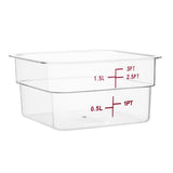 Hygiplas Polycarbonate Hygiplas Square Storage Container - 1.5Ltr