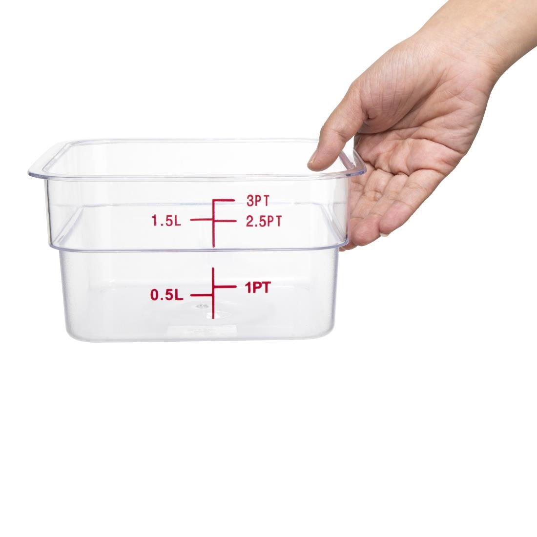 Hygiplas Polycarbonate Hygiplas Square Storage Container - 1.5Ltr