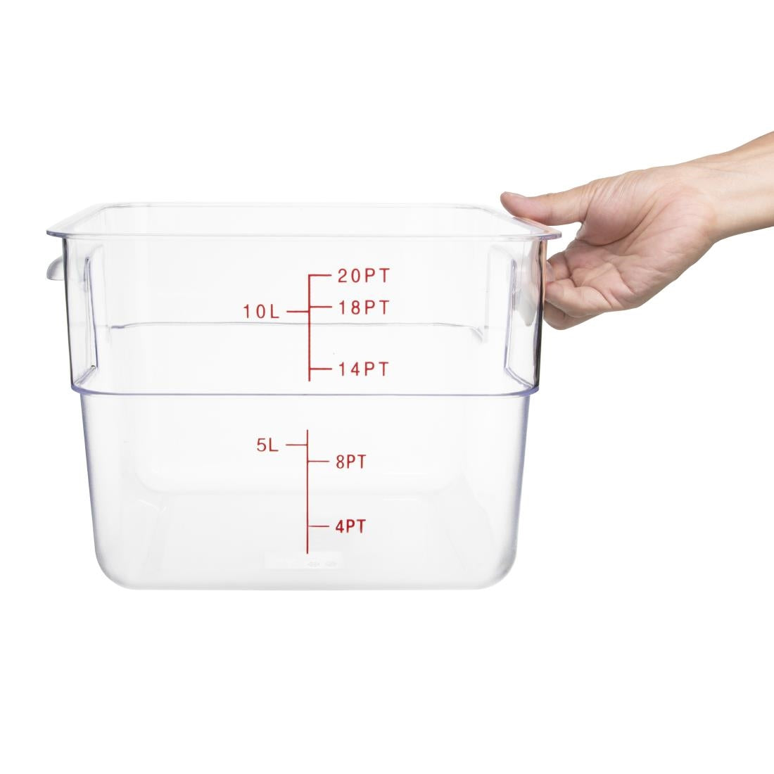 Hygiplas Polycarbonate Hygiplas Square Storage Container - 10Ltr