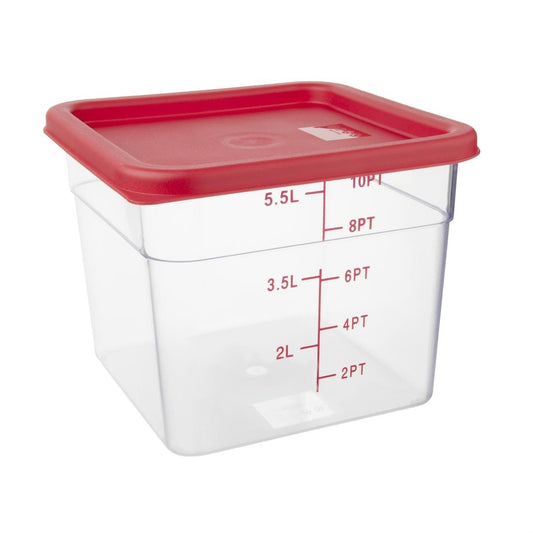 Hygiplas Square Red Lid to fit - 5.5/7Ltr
