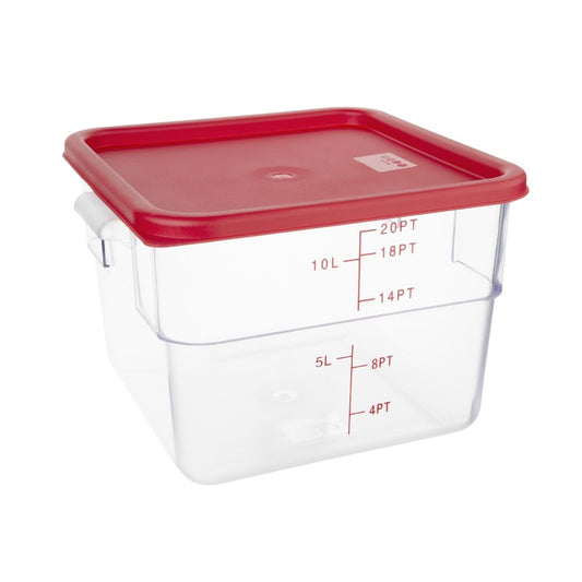 Hygiplas Square Red Lid to fit - 10/15Ltr