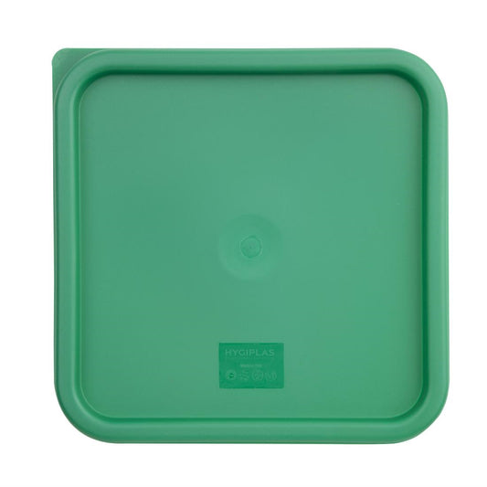 Hygiplas Square Green Lid to fit - 10/15Ltr