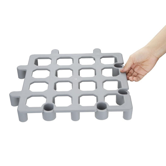 Vogue Dunnage Floor Rack Grey Polypropylene - 335x335mm 13 1/4x13 1/4" (Pack 2)