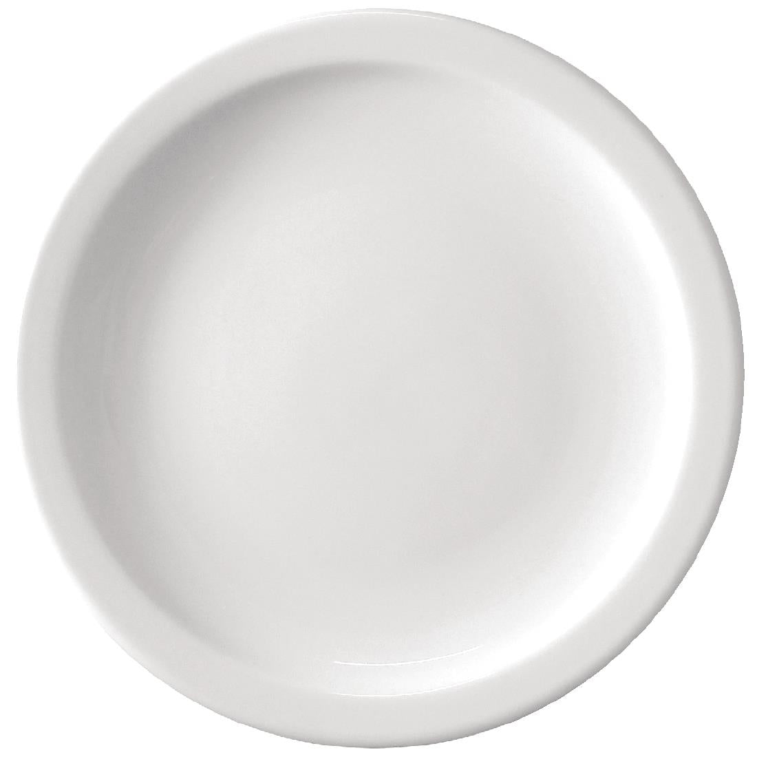 Sale Offer - Athena Hotelware Narrow Rimmed Plate - 22.6cm 9" (Box 36)