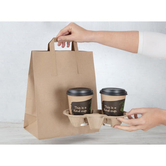 EDLP Fiesta Recyclable Brown Paper Bag with Handles Large (Pack 250)