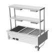 Culinaire Drop In Bain Marie with Double Gantry & Heat Lamps to Bottom & Top Shelves CH.BM.D.GDD.3