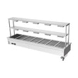 Culinaire Drop In Bain Marie with Double Gantry & Heat Lamps to Bottom & Top Shelves CH.BM.D.GDD.7