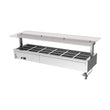 Culinaire Under Bench Counter Line Bain Marie With Flat Glass Gantry - Stainless Steel Fixings CH.BMC.U.GSF.6