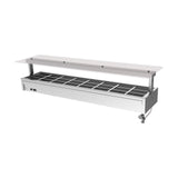 Culinaire Under Bench Counter Line Bain Marie With Flat Glass Gantry - Stainless Steel Fixings CH.BMC.U.GSF.8