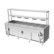 Culinaire Island Bain Marie with Double Gantry & Heat Lamps to Bottom Shelf CH.BMH.I.GDB.7