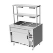 Culinaire Island Bain Marie with Double Gantry & Heat Lamps to Bottom & Top Shelves CH.BMH.I.GDD.3