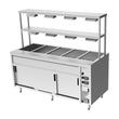 Culinaire Island Bain Marie with Double Gantry & Heat Lamps to Bottom & Top Shelves CH.BMH.I.GDD.5