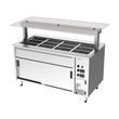 Culinaire Under Bench Counter Line Bain Marie With Flat Glass Gantry - Stainless Steel Fixings CH.BMHC.U.GSF.4